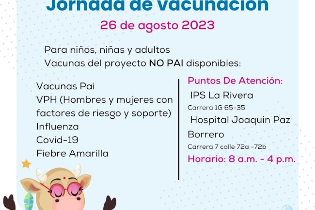 Jornada de vacunación Ips Rivera y HJPB